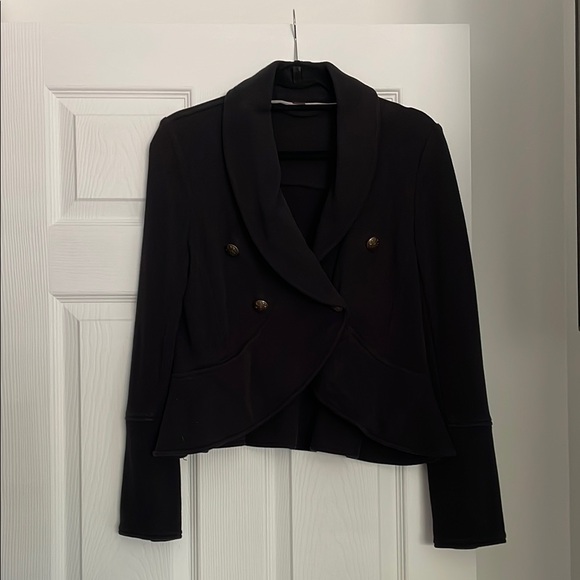 Free People Black Double-Breasted Women's Jacket - Picture 1 of 5